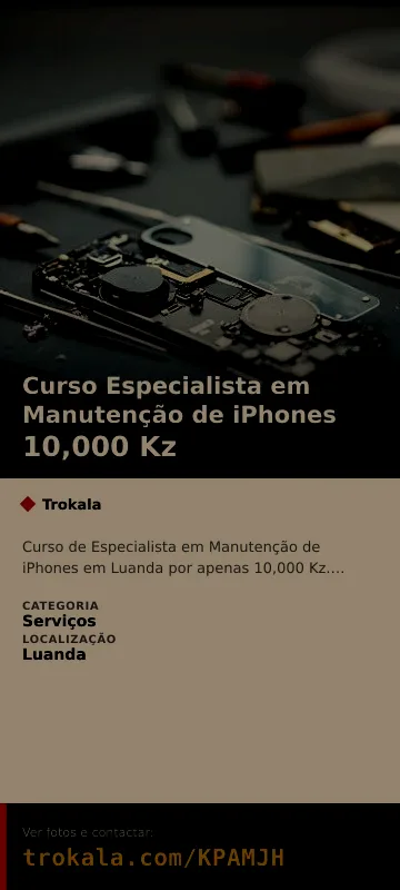Cartão do anúncio: Curso Especialista em Manutenção de iPhones