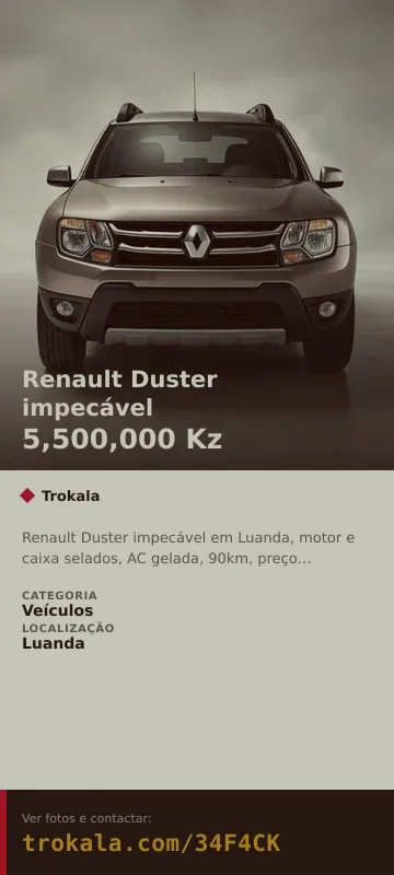 Cartão do anúncio: Renault Duster impecável