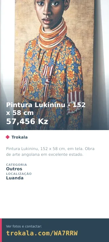 Cartão do anúncio: Pintura Lukininu - 152 x 58 cm