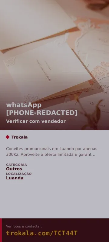 Cartão do anúncio: whatsApp [PHONE-REDACTED]