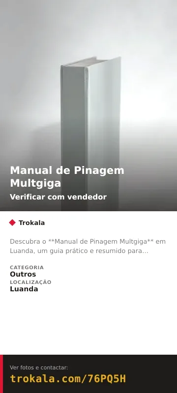 Cartão do anúncio: Manual de Pinagem Multgiga