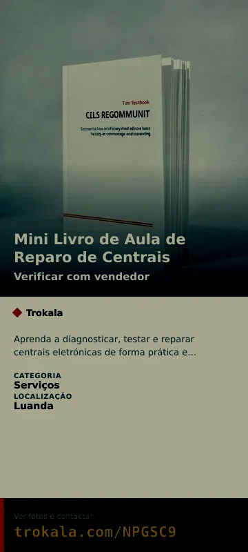Cartão do anúncio: Mini Livro de Aula de Reparo de Centrais