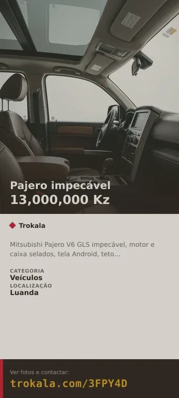 Cartão do anúncio: Pajero impecável