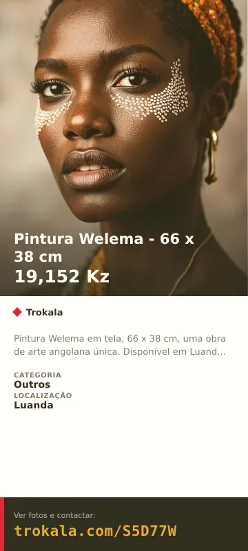 Cartão do anúncio: Pintura Welema - 66 x 38 cm