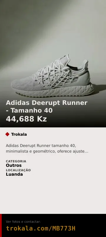 Cartão do anúncio: Adidas Deerupt Runner - Tamanho 40