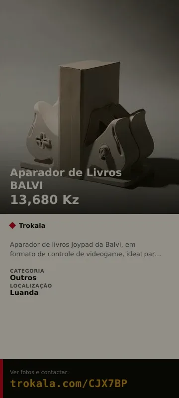 Cartão do anúncio: Aparador de Livros BALVI