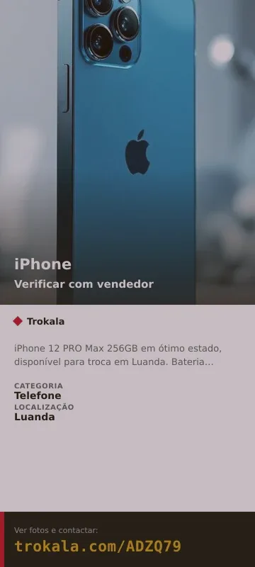 Cartão do anúncio: iPhone