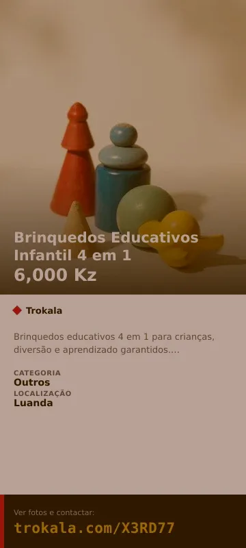 Cartão do anúncio: Brinquedos Educativos Infantil 4 em 1