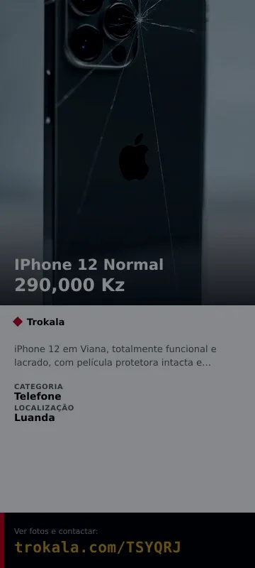 Cartão do anúncio: IPhone 12 Normal