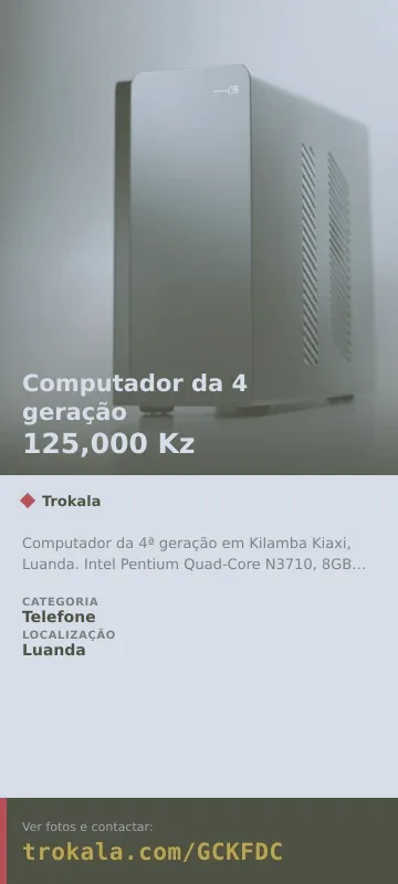 Cartão do anúncio: Computador da 4 geração