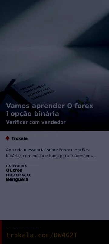 Cartão do anúncio: Vamos aprender O forex i opção binária