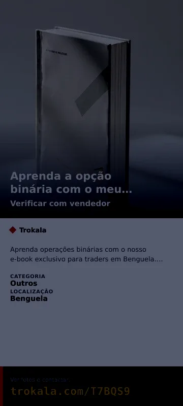 Cartão do anúncio: Aprenda a opção binária com o meu ebook promoção aproveite