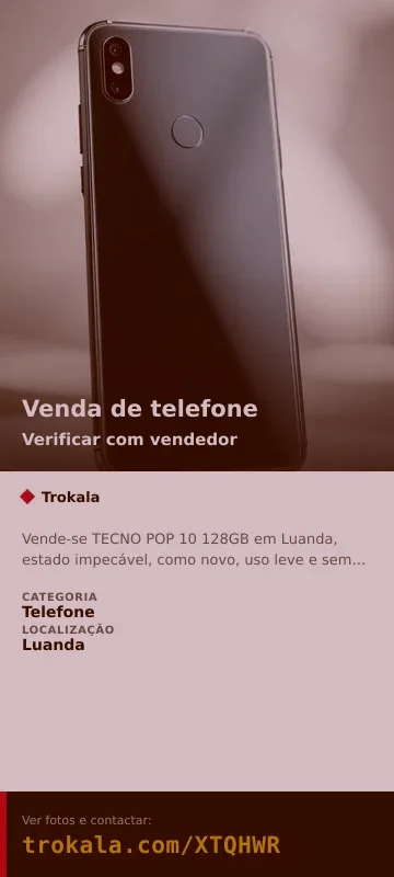 Cartão do anúncio: Venda de telefone