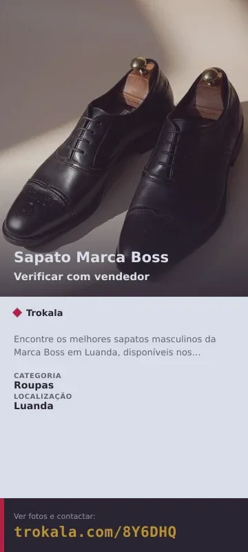 Cartão do anúncio: Sapato Marca Boss