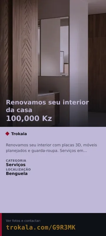 Cartão do anúncio: Renovamos seu interior da casa