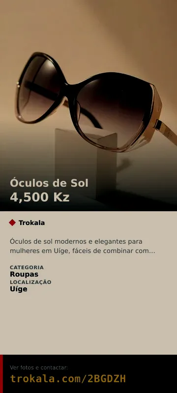 Cartão do anúncio: Óculos de Sol