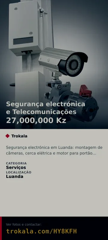 Cartão do anúncio: Segurança electrónica e Telecomunicações