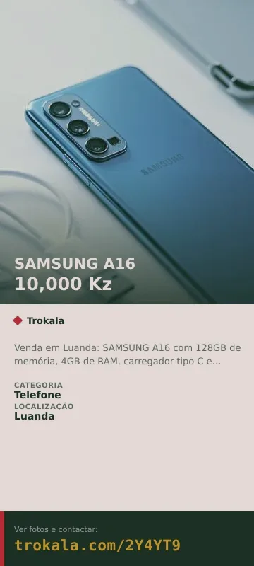 Cartão do anúncio: SAMSUNG A16