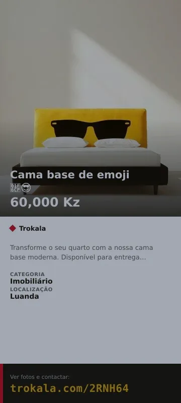 Cartão do anúncio: Cama base de emoji 🛏️😎