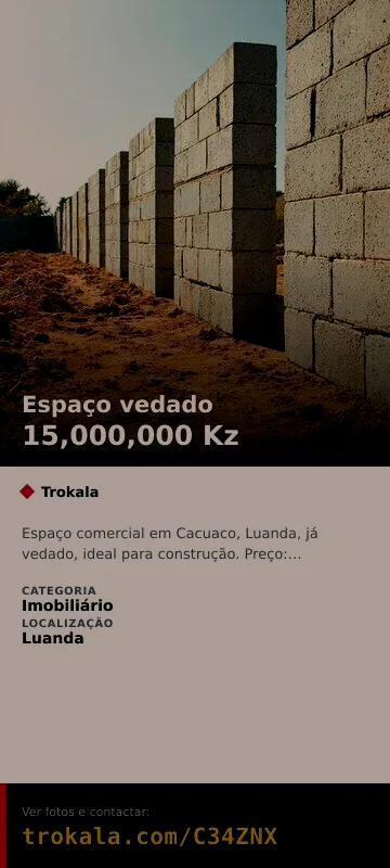 Cartão do anúncio: Espaço vedado