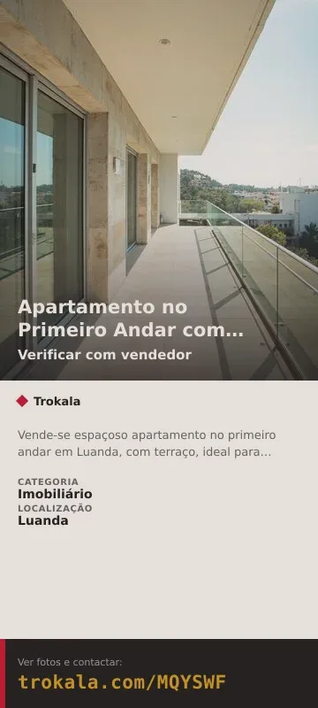Cartão do anúncio: Apartamento no Primeiro Andar com Terraço