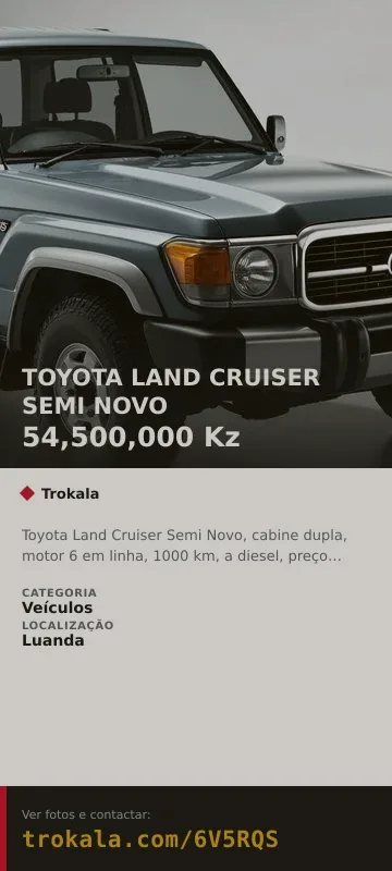 Cartão do anúncio: TOYOTA LAND CRUISER SEMI NOVO