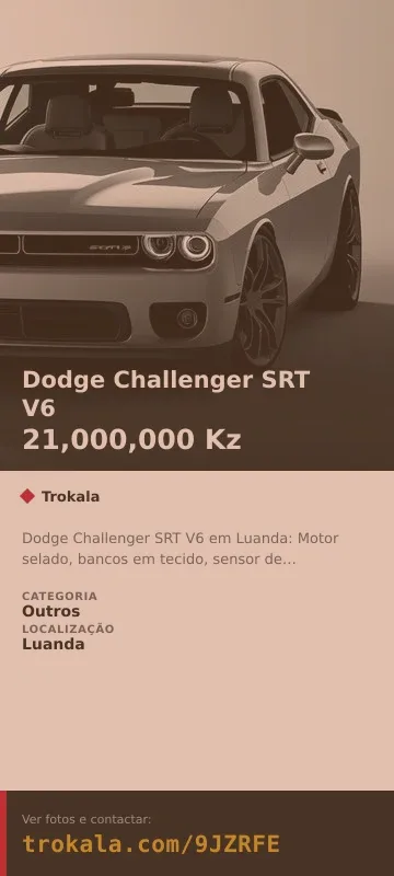 Cartão do anúncio: Dodge Challenger SRT V6
