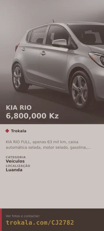 Cartão do anúncio: KIA RIO