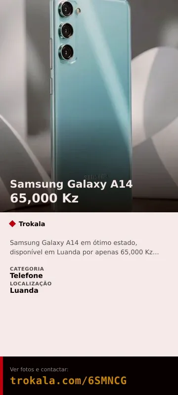 Cartão do anúncio: Samsung Galaxy A14