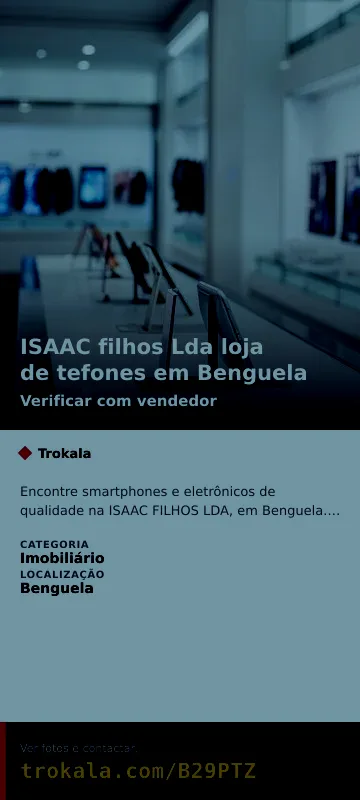 Cartão do anúncio: ISAAC filhos Lda loja de tefones em Benguela