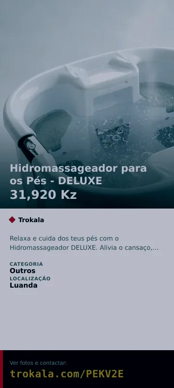 Cartão do anúncio: Hidromassageador para os Pés - DELUXE