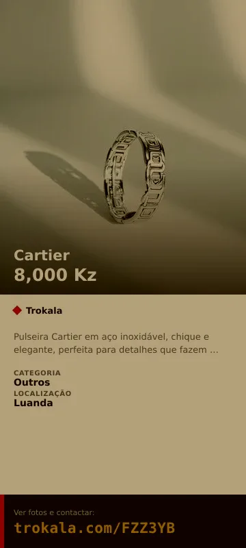 Cartão do anúncio: Cartier