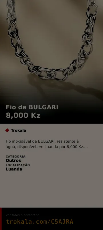 Cartão do anúncio: Fio da BULGARI