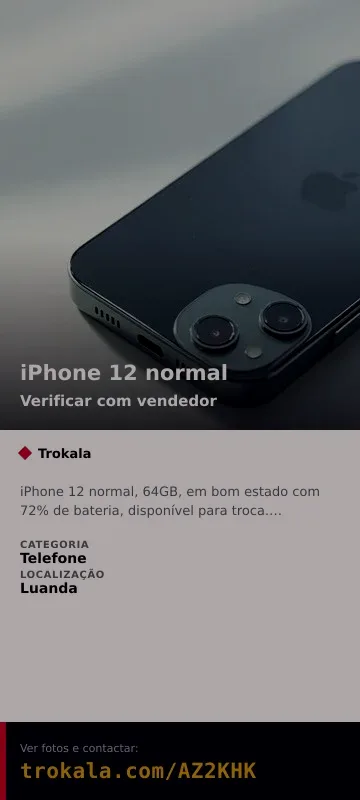 Cartão do anúncio: iPhone 12 normal