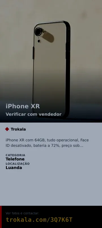 Cartão do anúncio: iPhone XR