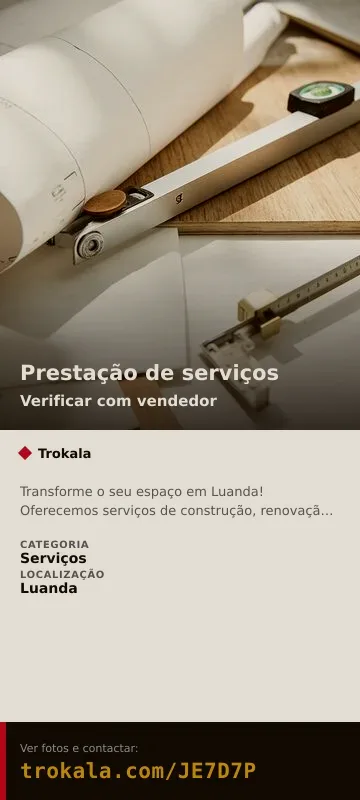 Cartão do anúncio: Prestação de serviços