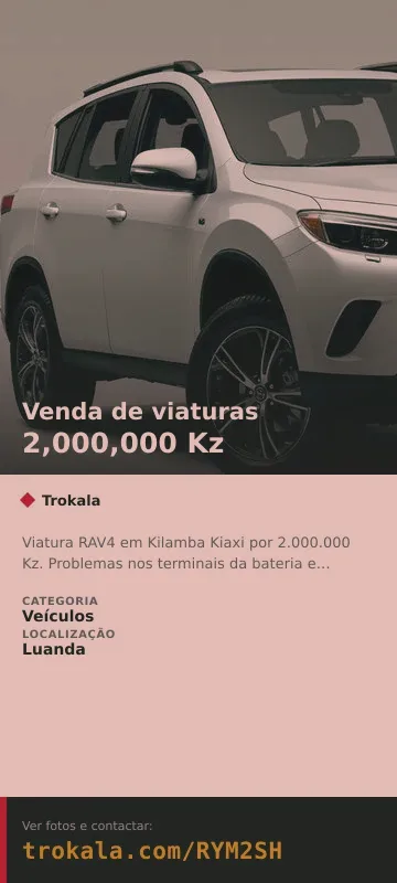 Cartão do anúncio: Venda de viaturas