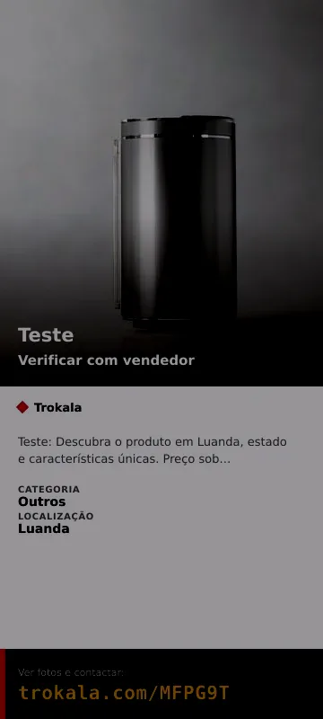 Cartão do anúncio: Teste