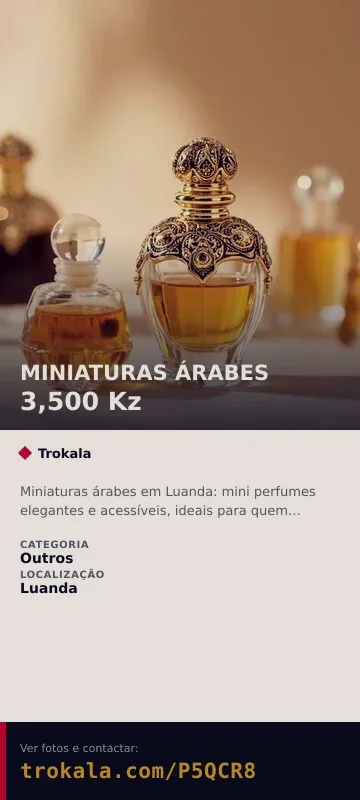 Cartão do anúncio: MINIATURAS ÁRABES