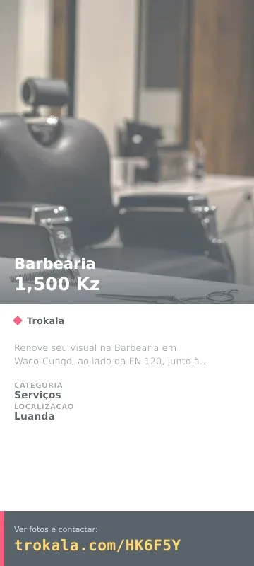 Cartão do anúncio: Barbearia
