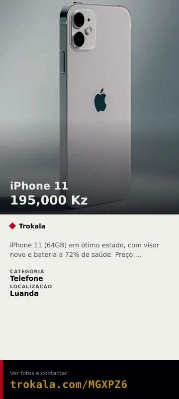 Cartão do anúncio: iPhone 11