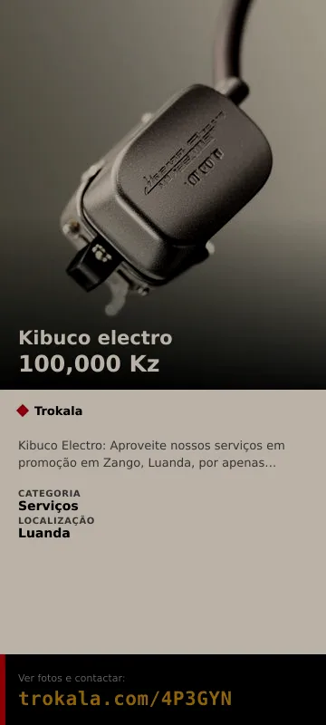 Cartão do anúncio: Kibuco electro