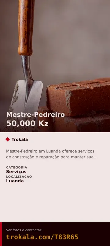 Cartão do anúncio: Mestre-Pedreiro