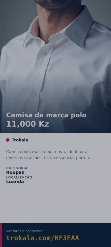 Cartão do anúncio: Camisa da marca polo