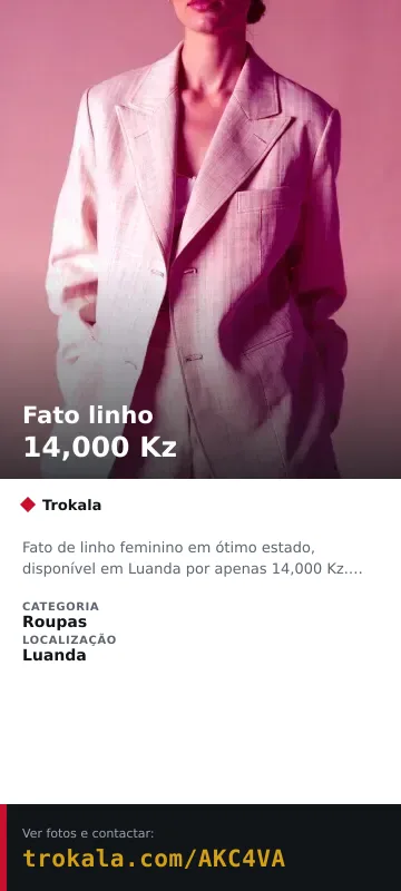 Cartão do anúncio: Fato linho