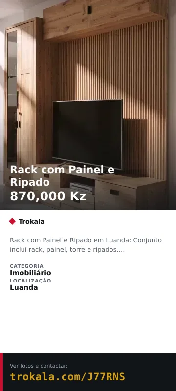Cartão do anúncio: Rack com Painel e Ripado
