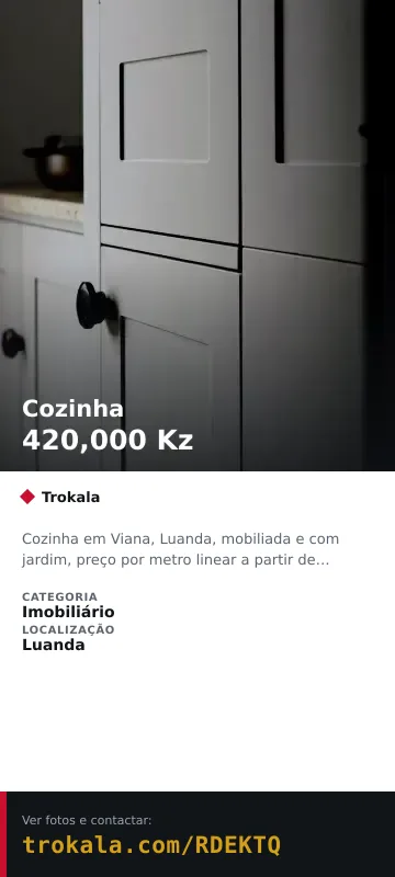Cartão do anúncio: Cozinha