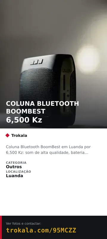 Cartão do anúncio: COLUNA BLUETOOTH BOOMBEST
