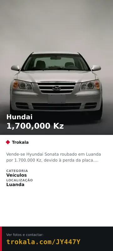 Cartão do anúncio: Hundai