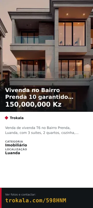 Cartão do anúncio: Vivenda no Bairro Prenda 10 garantido sem discussão